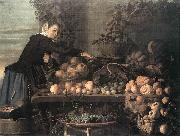 HEUSSEN, Claes van Fruit and Vegetable Seller France oil painting reproduction